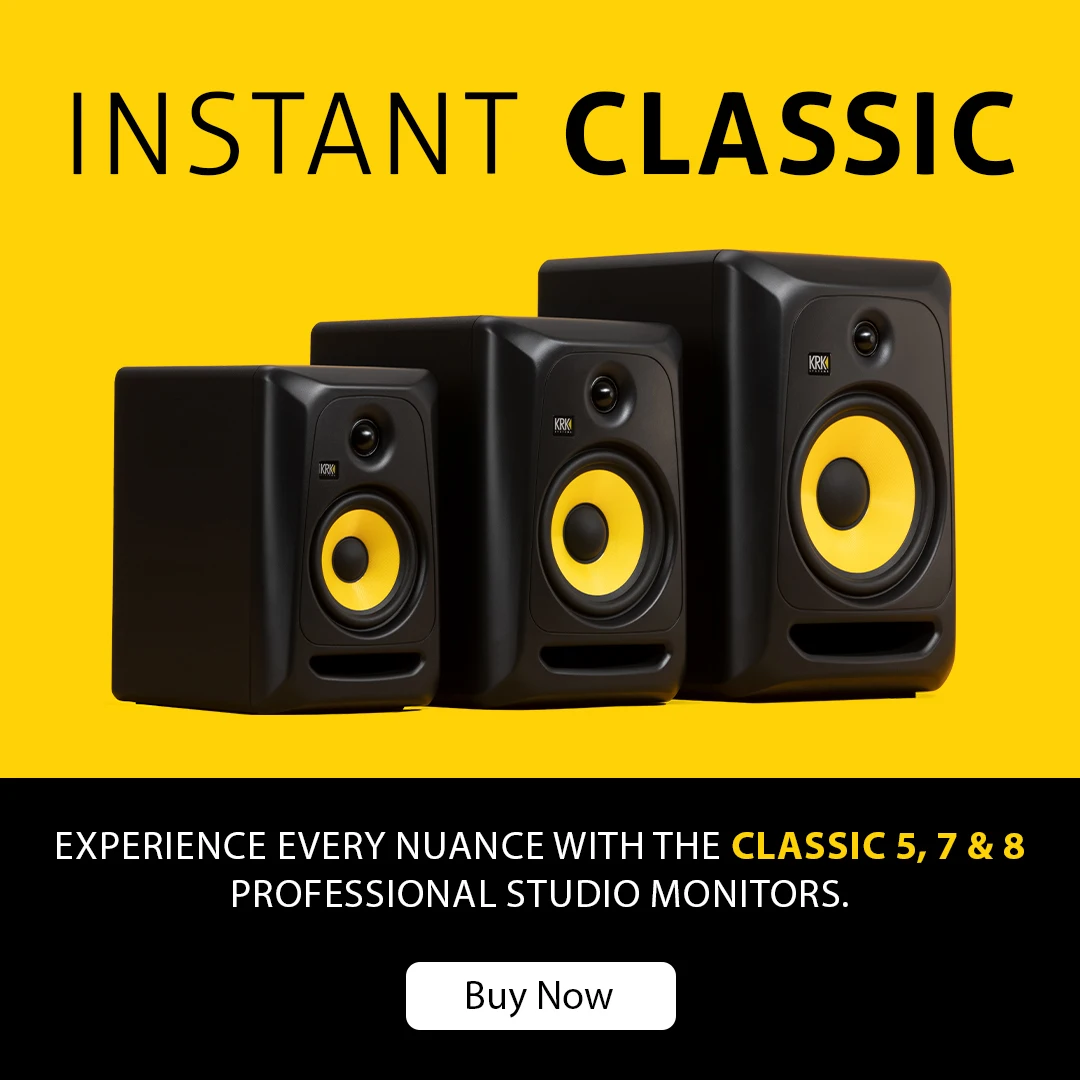 KRK V8 Series 4 Black 2-Way Powered Studio Reference  Speaker