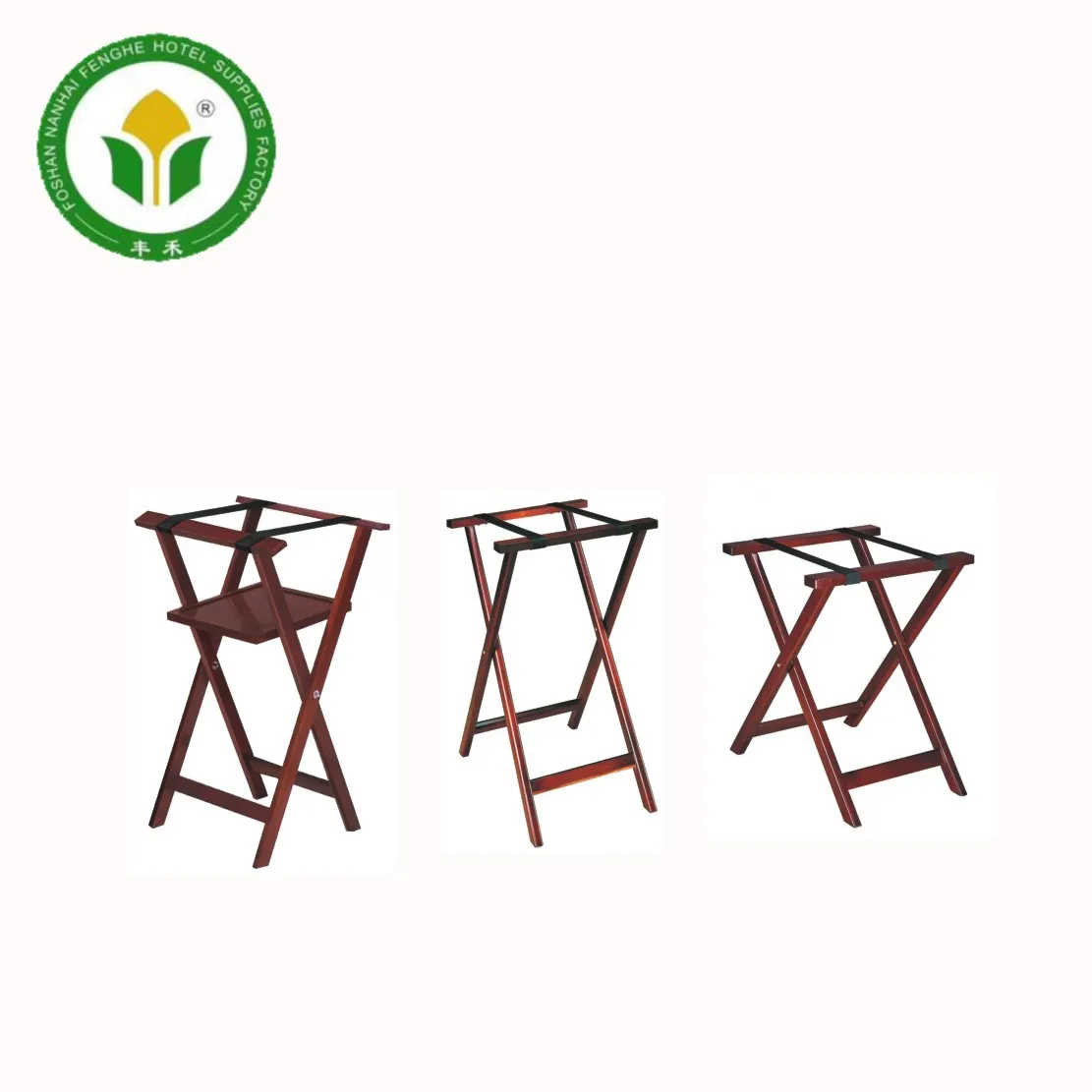 Cross-border Manufacturers Supply Folding Hotel Tray Racks, Rubber Wood Dining Racks, Hotel Racks, Luggage Racks