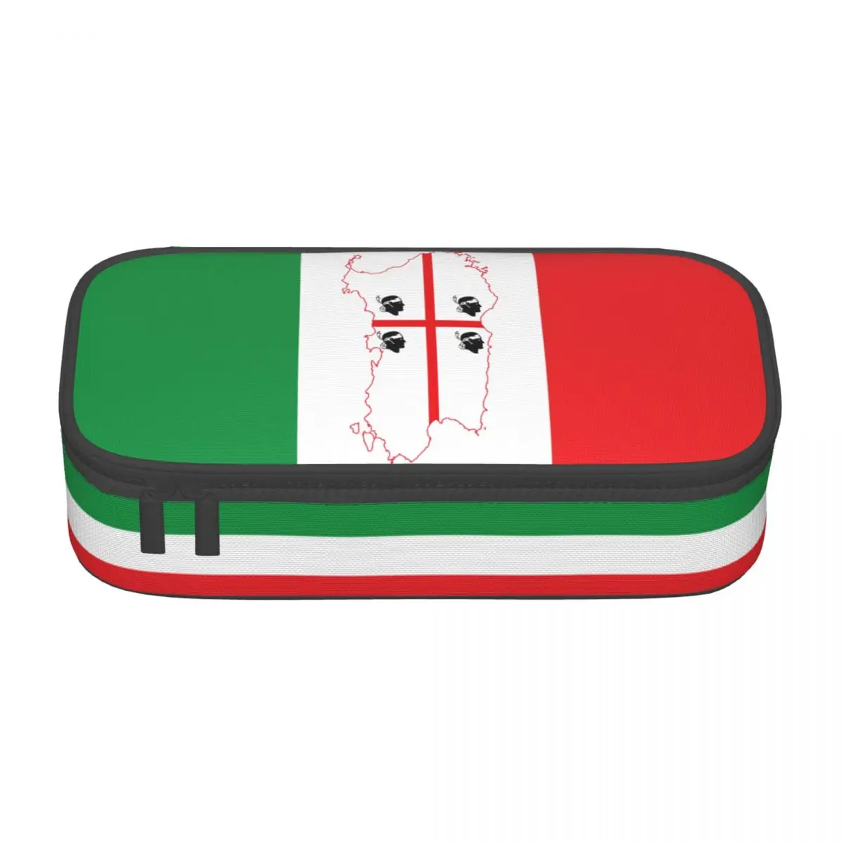 Custom Quattro Mori Sardinia Flag Map Cute Pencil Case Boys Gilrs Big Capacity Italy Sardegna Pencil Pouch Students Stationery