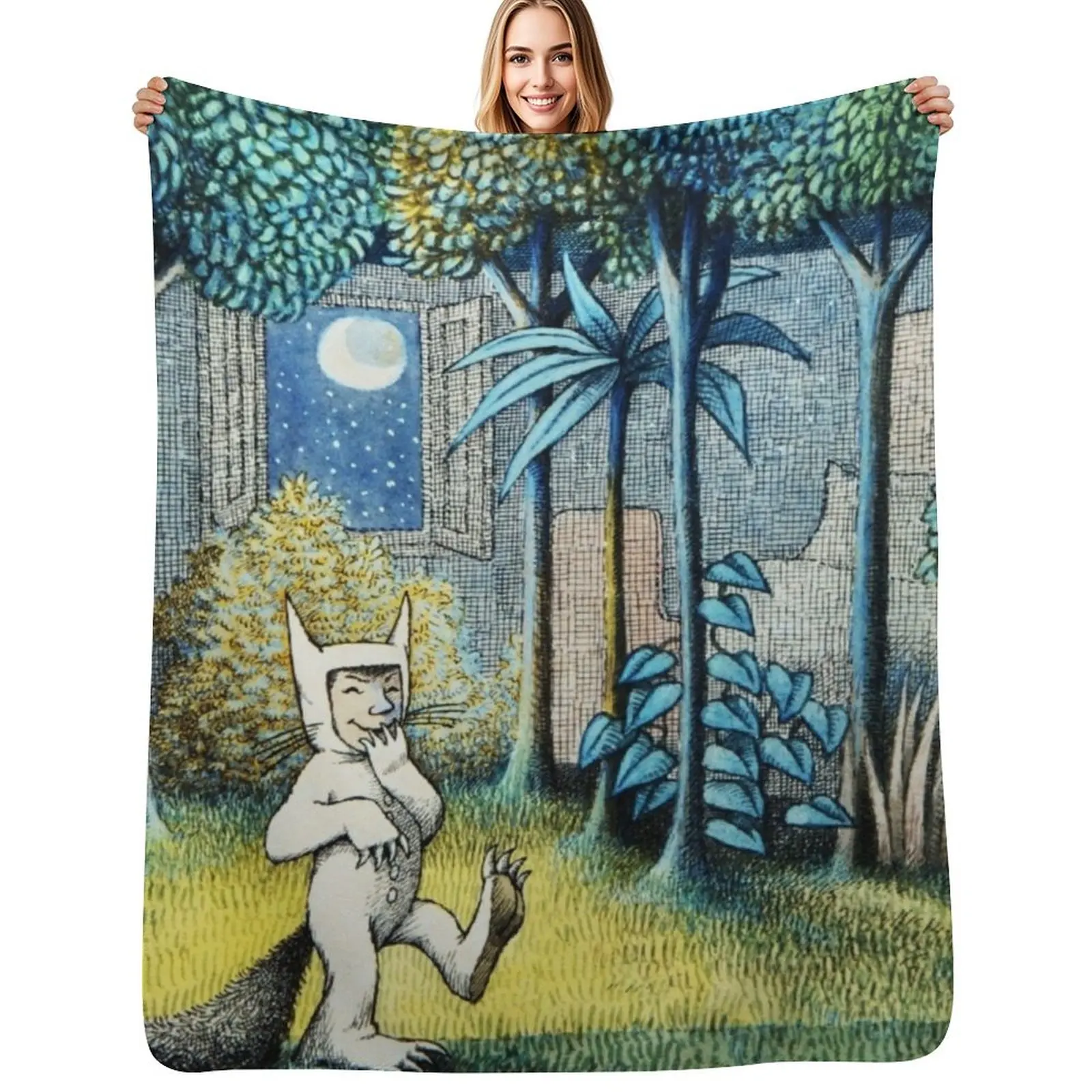

Let the Wild Rumpus Start Throw Blanket Loose Stuffeds for sofa Furrys Blankets