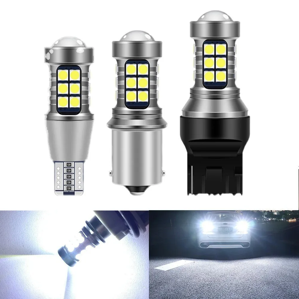 

LED 1156 BA15S P21W 1157 BAY15D P21/5W 7440 7443 W21/5W T20 T15 3030/27SMD Car Reverse Lights Brake Light Turn Signal Bulbs Lamp