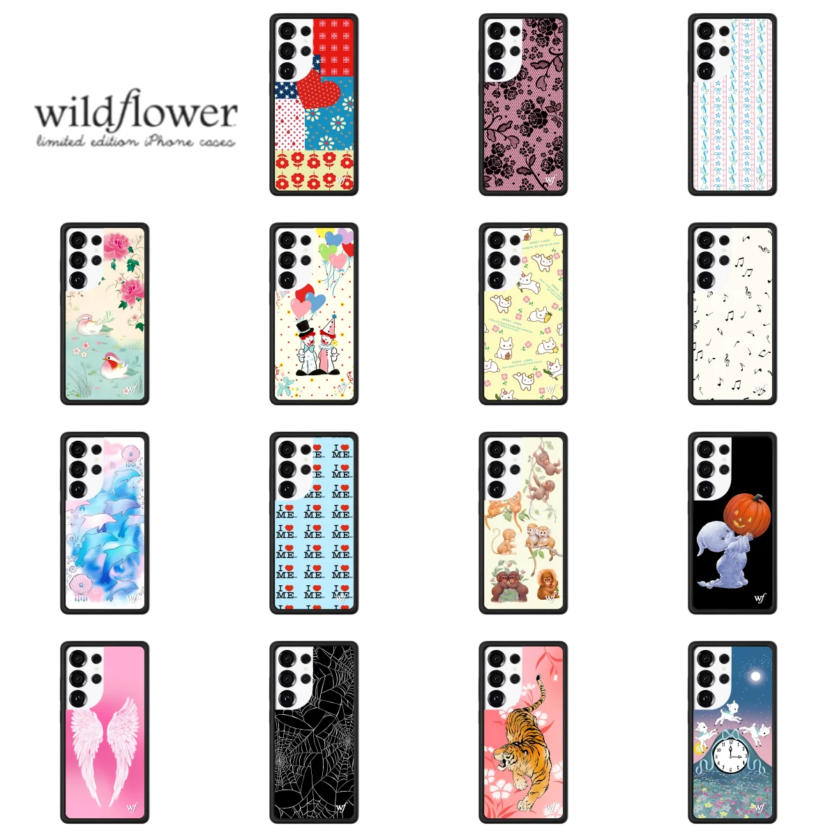 Wildflower Lace Rose Count sheep Phone Case for Samsung Galaxy S23Ultra S24 S25 Ultra S25Ultra Monkey flower field Back Cover