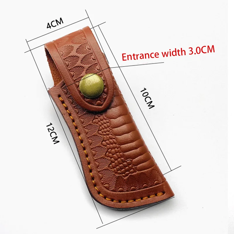 1piece Genuine Cowhide Folding Blade Knife Scabbard Leather Case Sheath Holder Outdoor Tool Belt Loop Hunt Multi Holster Pants