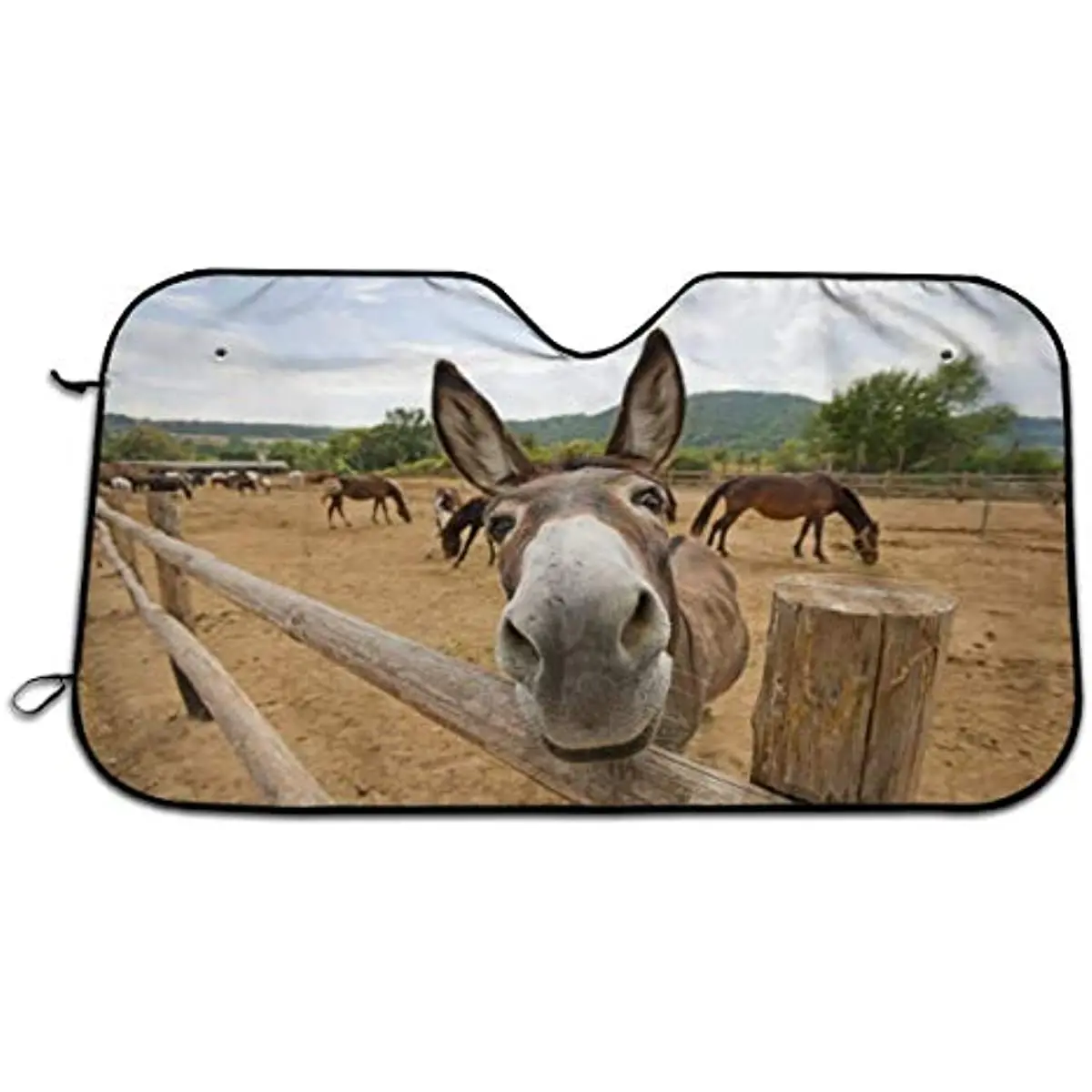 

Foruidea Funny Donkey Car Windshield Sun Shade Auto Sunshade for Car Truck SUV-Blocks Rays Sun Visor Protector-Keeps Your Vehicl