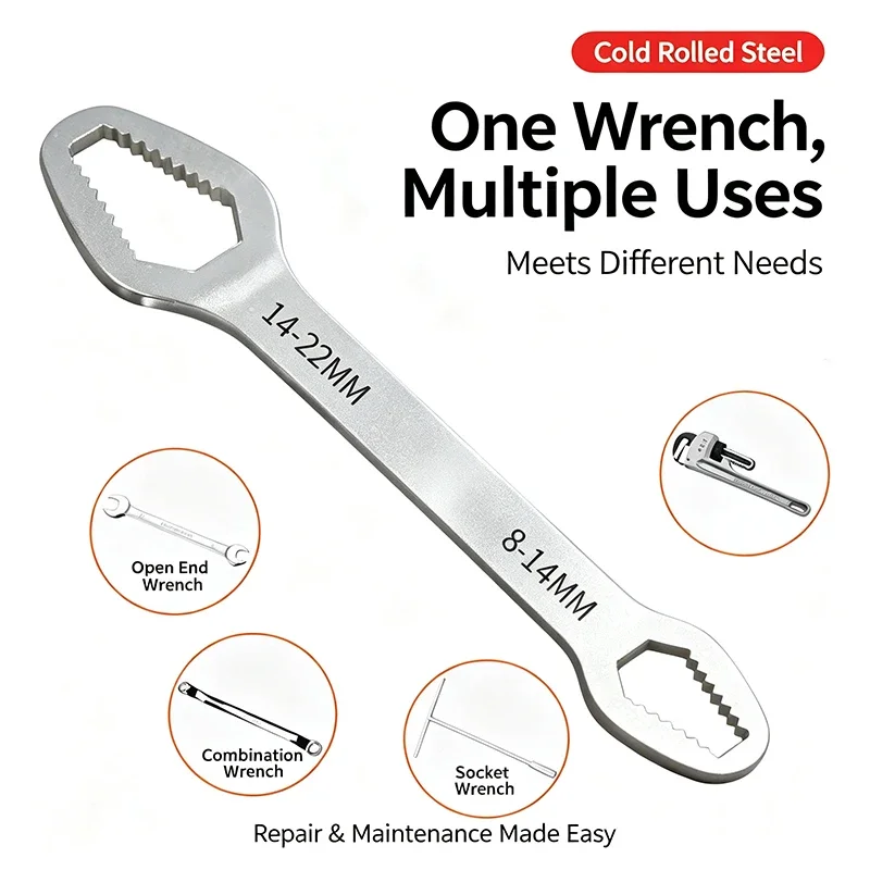 Multifunctional Universal Self Tightening Wrench Torx Spanner Allen Hex Key Set Bicycle Repair Hand Tools Household Hardware Kit