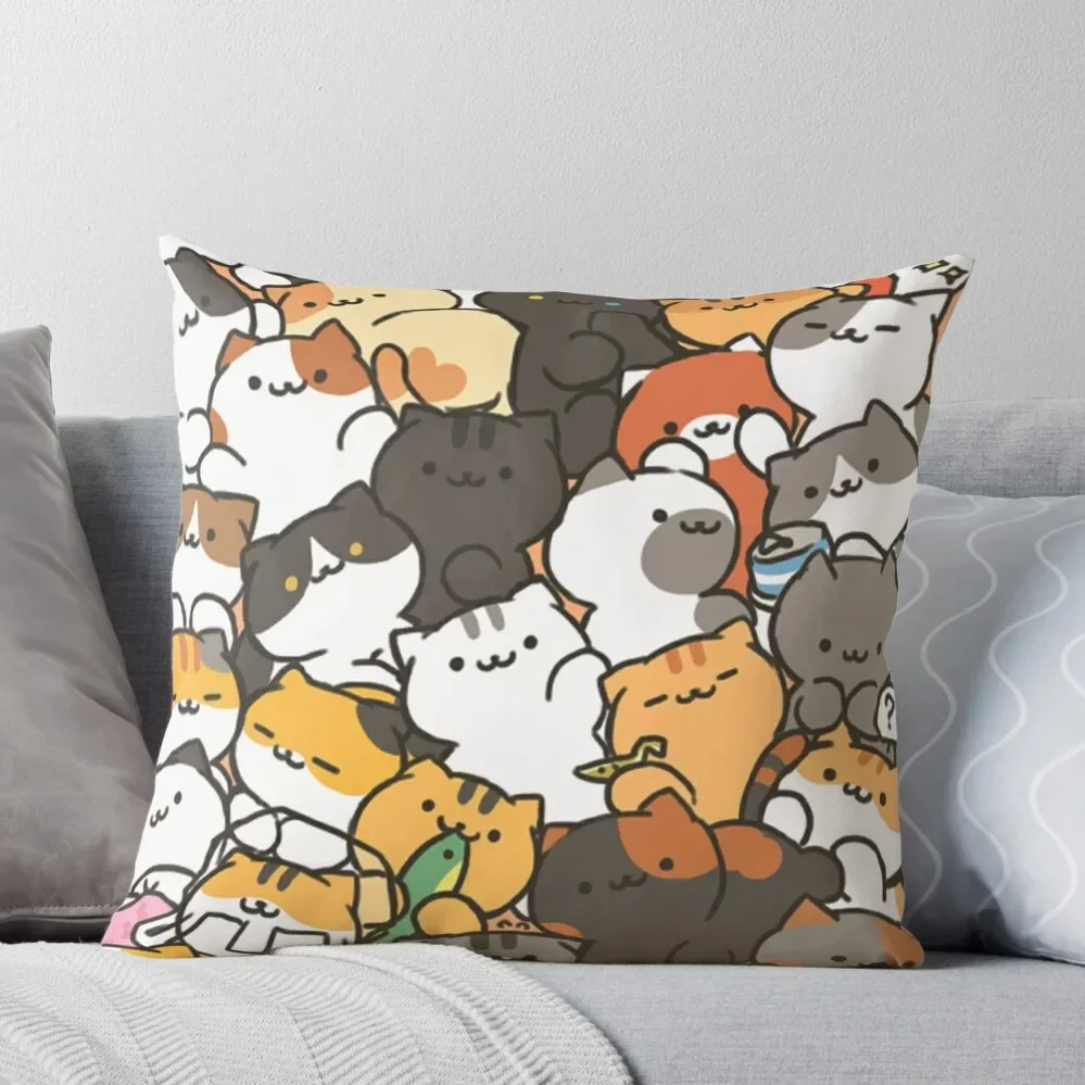 Neko atsume Throw Pillow Christmas Pillow Cases Custom Cushion Anime