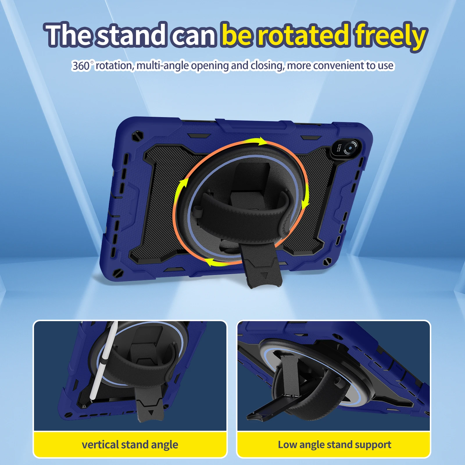 Rotating Rugged Case For Huawei Honor Pad 9 8 X9a X8a X8 Pro X9 V7 7 6 V6 MatePad 11.5 11 SE 10.4 10.1 C5e T 10 10S Stand Cover