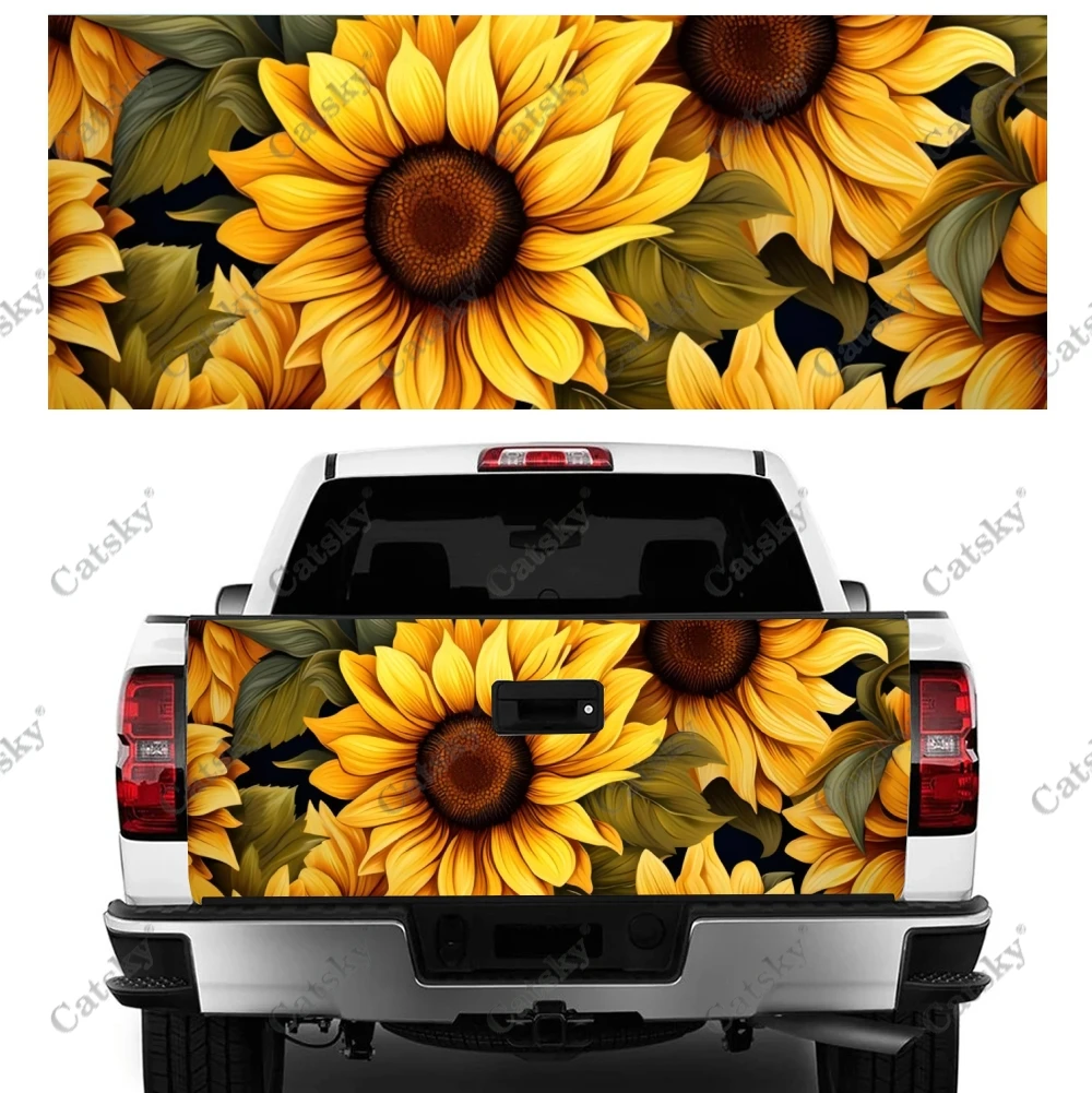 

sunflower plant flower Car stickers rear modification accessories vinyl suitable for cars trucks off-road vehicles SUV stickers