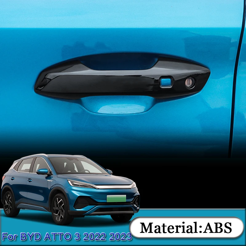 

Car Styling ABS For BYD ATTO 3 YUAN PLUS 2022 2023 Car Door Handle Cover Box Sequins Handle Frame Sticker Exterior Accessories