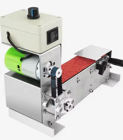 Small Mini Water Scrub Belt Machine Add Water Drip Electric Polishing Machine Knife Grinder Artifact Desktop Grinding