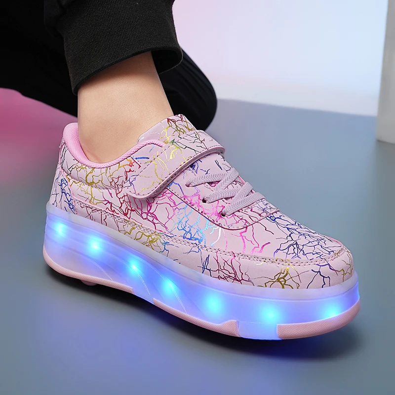 

Kids' Light-Up Wheeled Shoes: Boys' 2-Wheel Heelys, Girls' Beginner Quad Skates