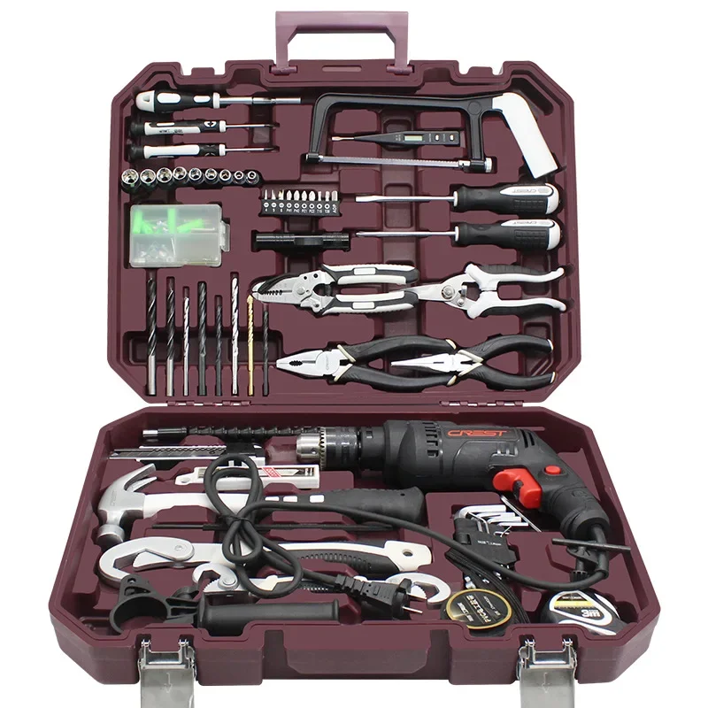 130PCS tools set include screwdrivers wrench pliers for Combination Hand Tool Sets home repairing multi-purpose Tool set box