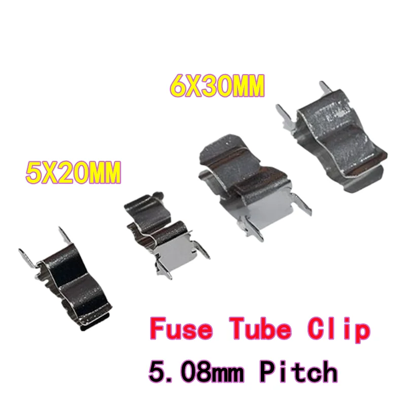 100PCS 50PCS 3.6×10 / 5×20 / 6×30mm Fuse Holder with Copper Clips, Fuse Socket Fuse Clip