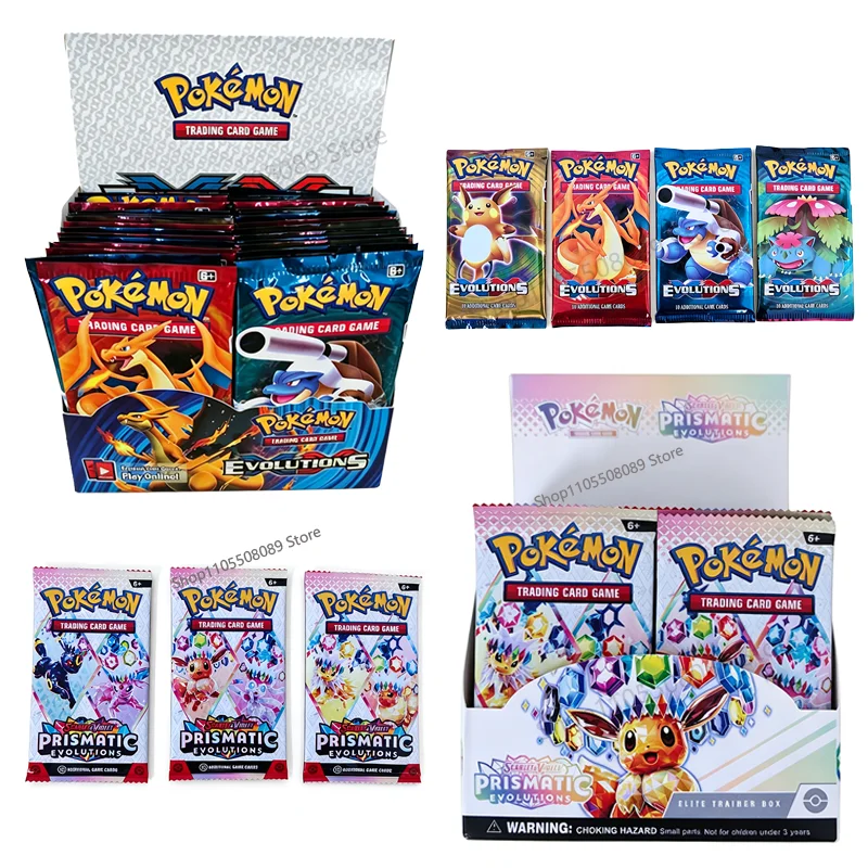 360Pcs TCG Scarlet & Violet 151 Prismatic Evolutions SCARLET VIOLE Battle Style English Edition Trading Cards Toy Gift