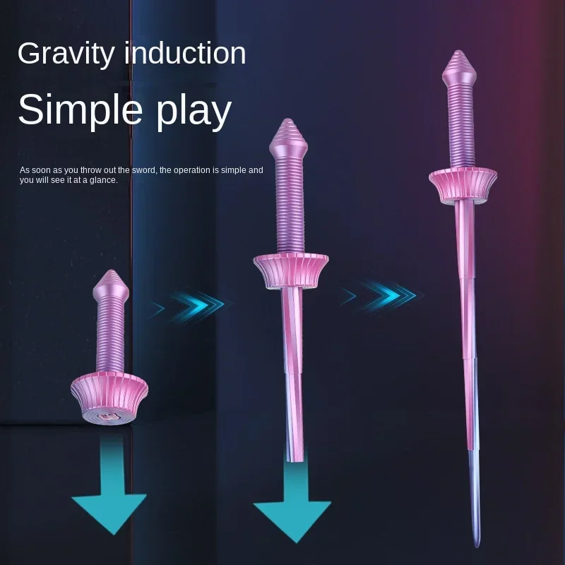 3D Gravity Telescopico Spirale Samurai Spada Sollievo dallo stress Giocattolo antistress Cosplay Prop Decorazioni per la casa Regalo di compleanno Foto Prop