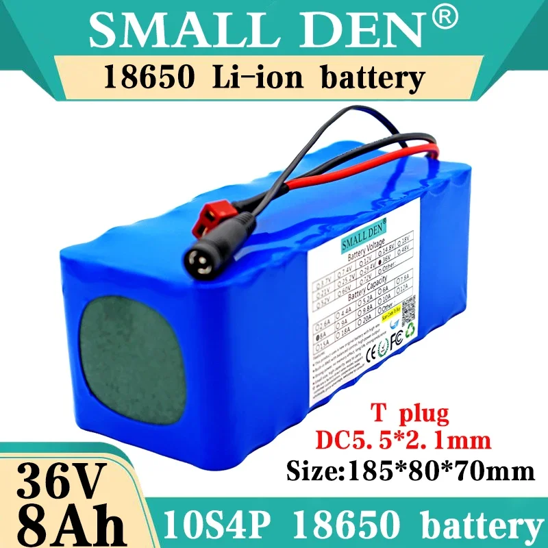 

36V 8AH 18650 10S4P Rechargeable Lithium Battery Pack 42V 350W 500W Electric Equipment High Capacity High Power Battery with BMS