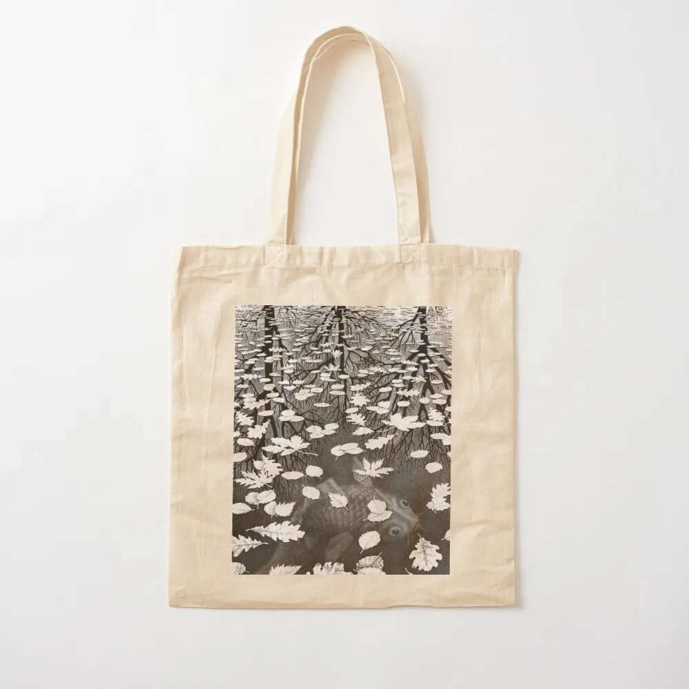 Three Worlds by M.C. Escher Tote Bag