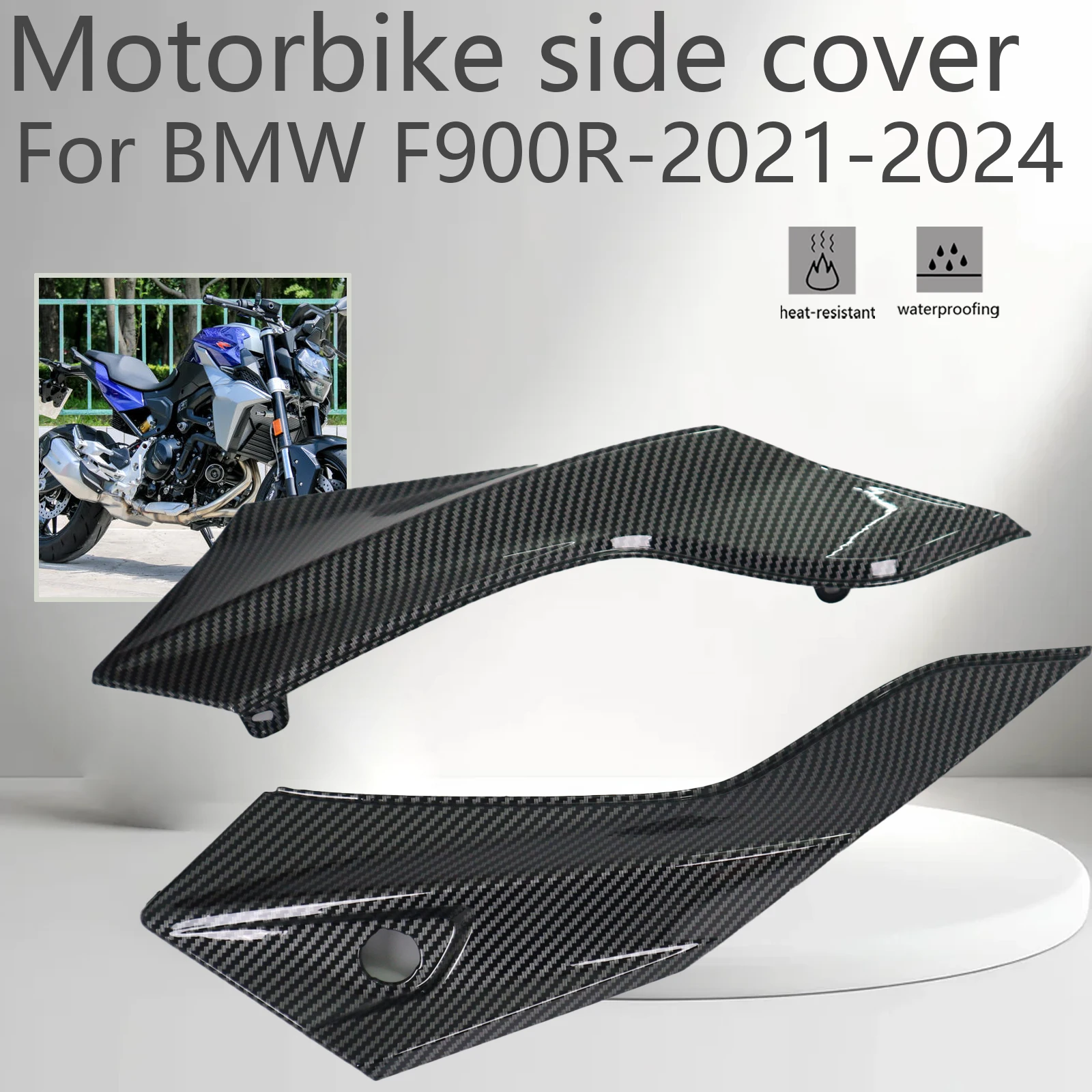 Motorcycle ABS Carbon Fiber Rear Pairing Side Pieces Fairings Leather Seat Lowe  For BMW F900 XR F900XR F 900 XR 2020-2024