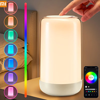 Xiaomi Smart Night Lamp Touch LED Night Light RGB 3600mAh Battery Rechargeable Bedside Table Lamp For Bedroom Decoration