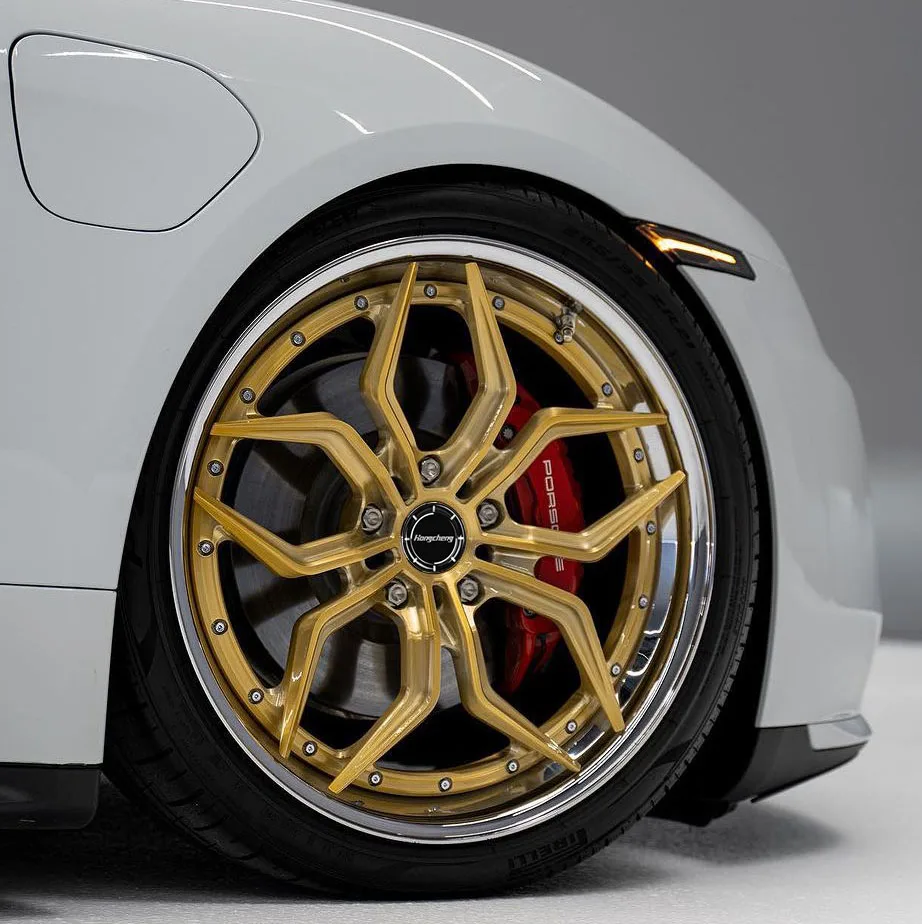 New model of 26Forged 5x120 18 19 20 21 Inch Rims Gold Bronze Luxury Alloy Passenger Car Wheels for  Coevette