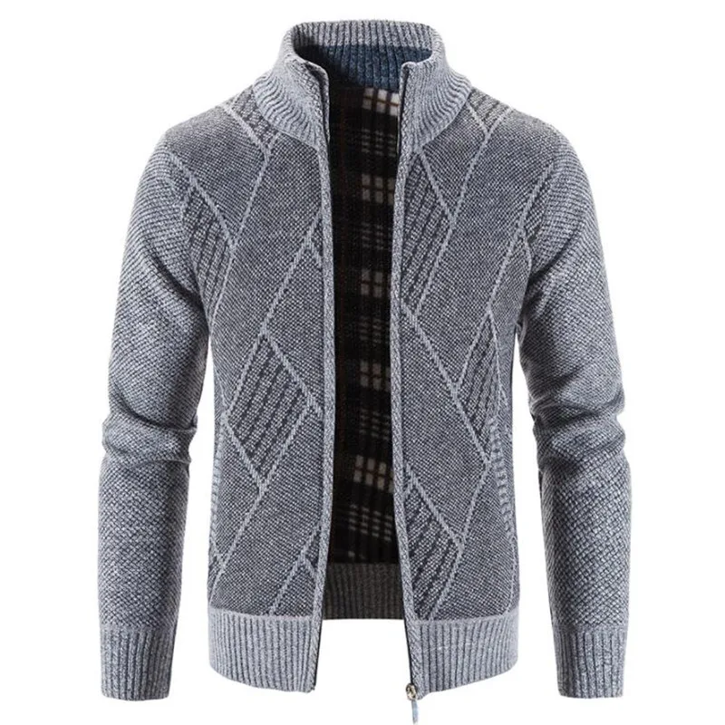 

New Men's Sweaters Autumn Winter Warm Cashmere Wool Zipper Cardigan Sweaters Man Casual Knitwear Sweatercoat Male Clothe S-3XL