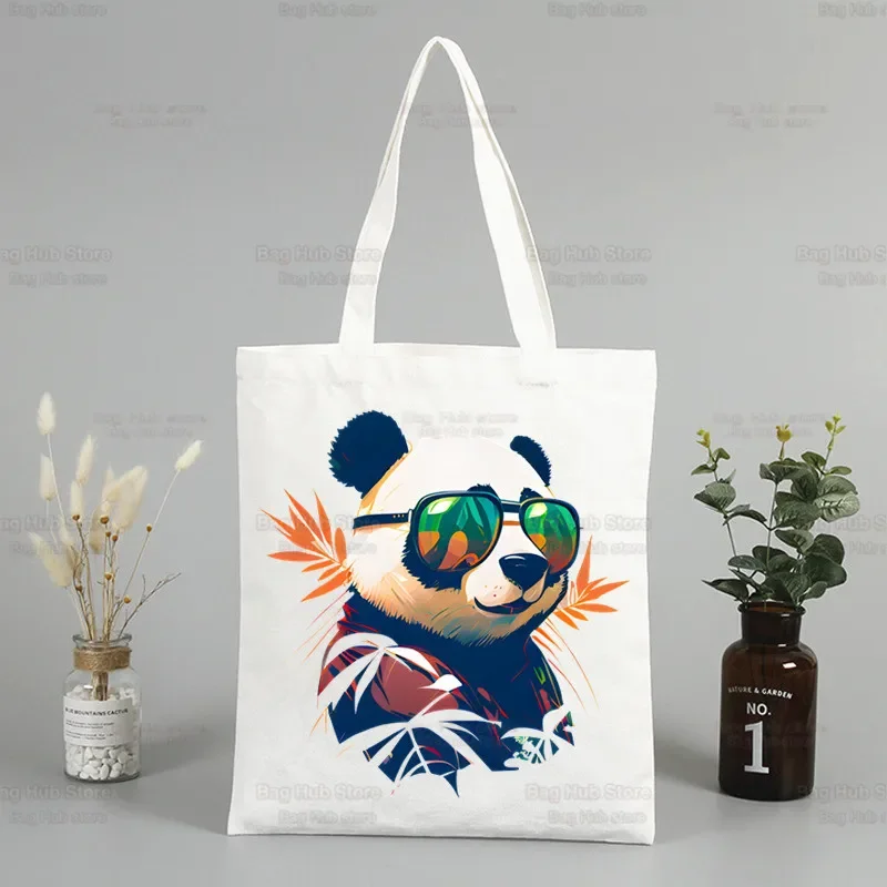 كل ما أريده أن أفعله هو الباندا ليس اليوم حقائب يد للجنسين مخصص قماش حمل حقيبة طباعة الاستخدام اليومي قابلة لإعادة الاستخدام السفر حقيبة تسوق عادية