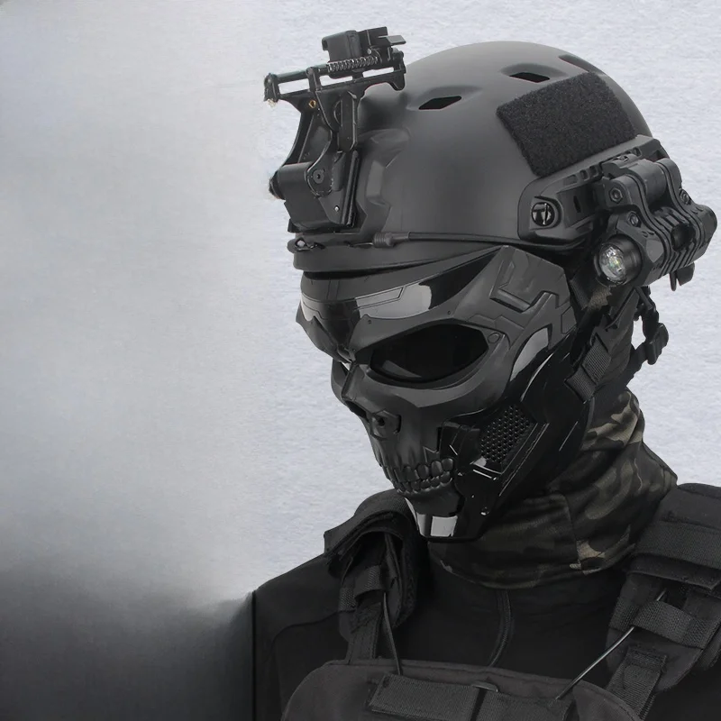 

Lightweight Tactical Helmet Skull Mask Protection Set Cosplay Equipment CS Riding Vehicle Ghostly Heaear Accories
