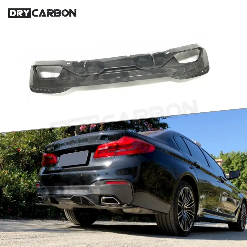 

Carbon Fiber Rear Diffuser Spoiler for BMW 5 Series G30 G31 G38 M Sport 2017 2018 Car Rear Bumper Lip Diffuser Splitters Spoiler