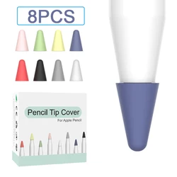8pcs For Apple Pencil Tip Silicone Case Replacement Tips Case For Apple Pencil 1st 2nd Nib Protector Cover Stylus Pen Tip