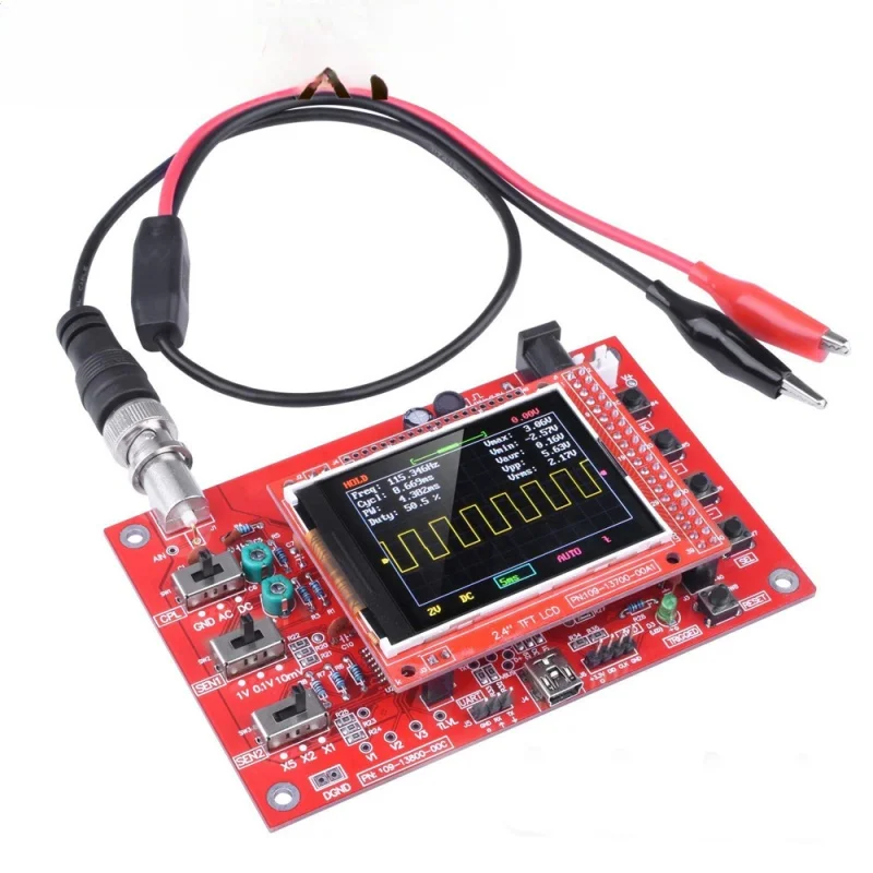 DSO138 Fully Assembled Digital Oscilloscope with Alligator Probe Test Clip 2.4\