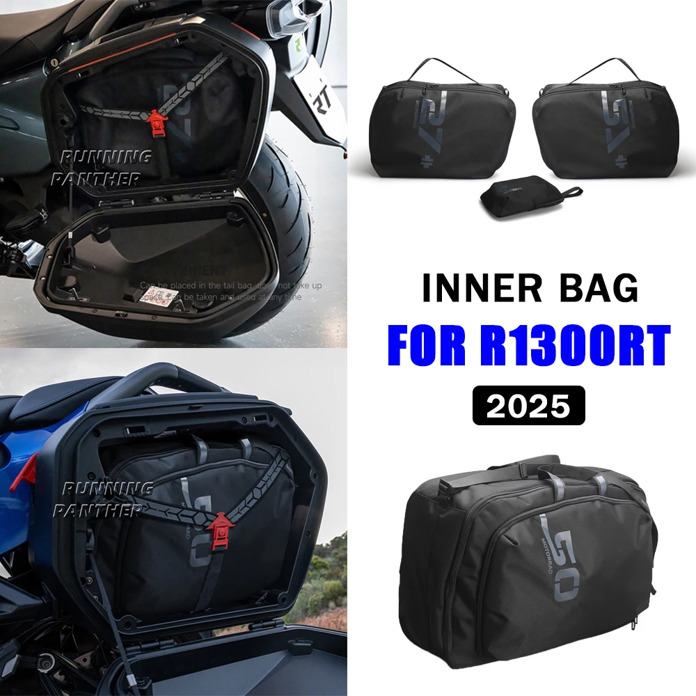 

Для BMW R1300RT R1300 RT r1300rt 2025 Внутренняя сумка с логотипом, черный водонепроницаемый боковой чехол для мотоцикла, верхняя коробка, органайзер для багажа, вкладыш