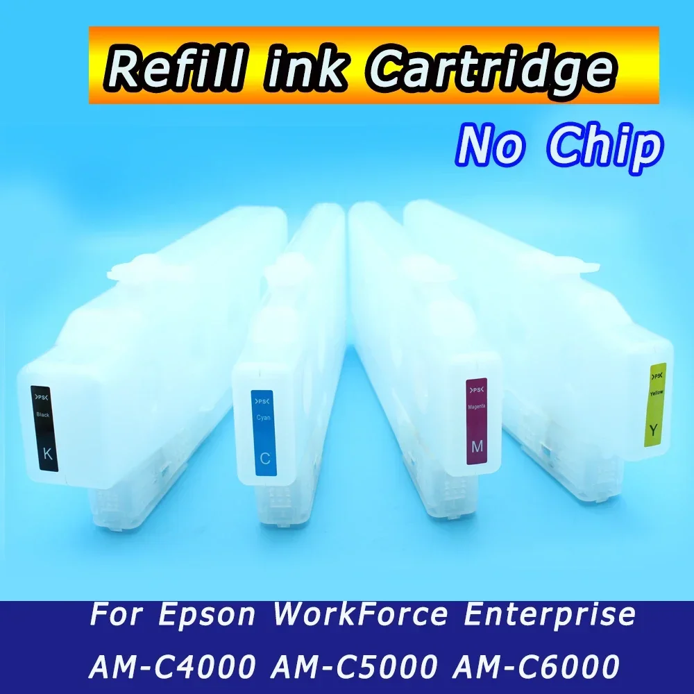 Printer Cartridge T08C T08D T08G T08H Refill Ink Cartridges No Chip for Epson AM-C4000 AM-C5000 AM-C6000 Ink Cartridges 400ML