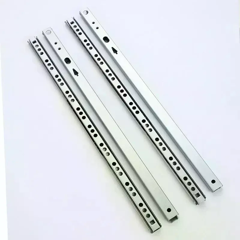 2Set Smooth Glide Bearing Drawer Slides 17mm Wide Two Way Slide Drawer Glides 8