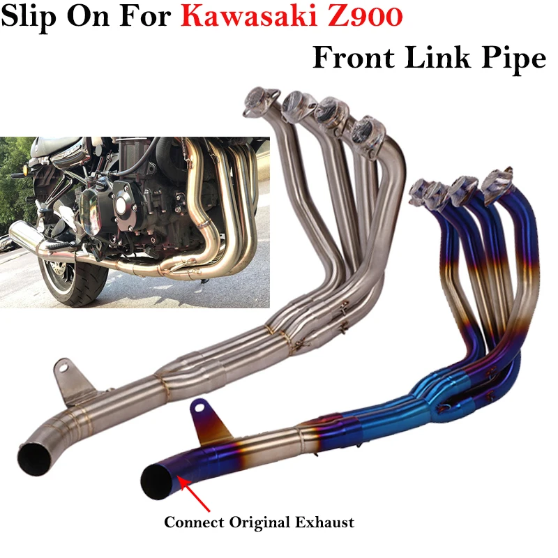 Full System Motorcycle Exhaust Escape For Kawasaki Z900 2017 - 2020 Ninja 900 Modify Connect Front Mid Link Pipe Without Muffler