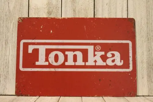 Tonka Tin Metal Sign Toy Trucks Cars Garage Man Cave Vintage Look Boys Room XZ