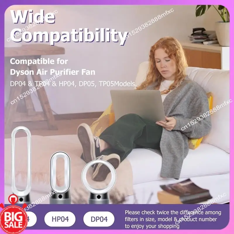 

Фильтр «Большая сделка» для Dyson DP04 HP05 looΡ05 HΡ04 Нунда04 Очиститель воздуха H13 True HEPA Фильтр Высокоэффективный фильтр