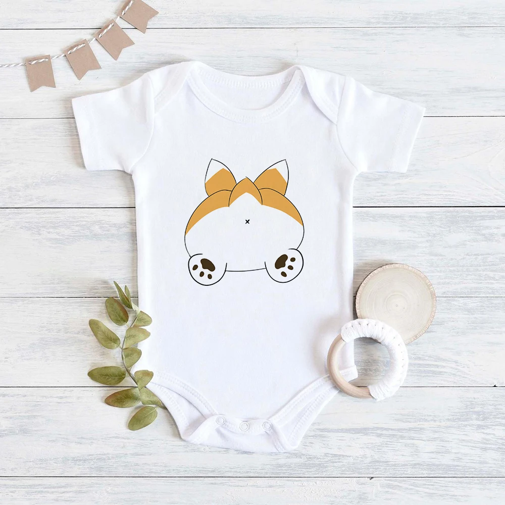 Funny Animal Cartoon Infant Onesie Loose Breathable Summer Baby Boy Bodysuit Short Sleeve Toddler Girl Clothes Romper 0-24 Month