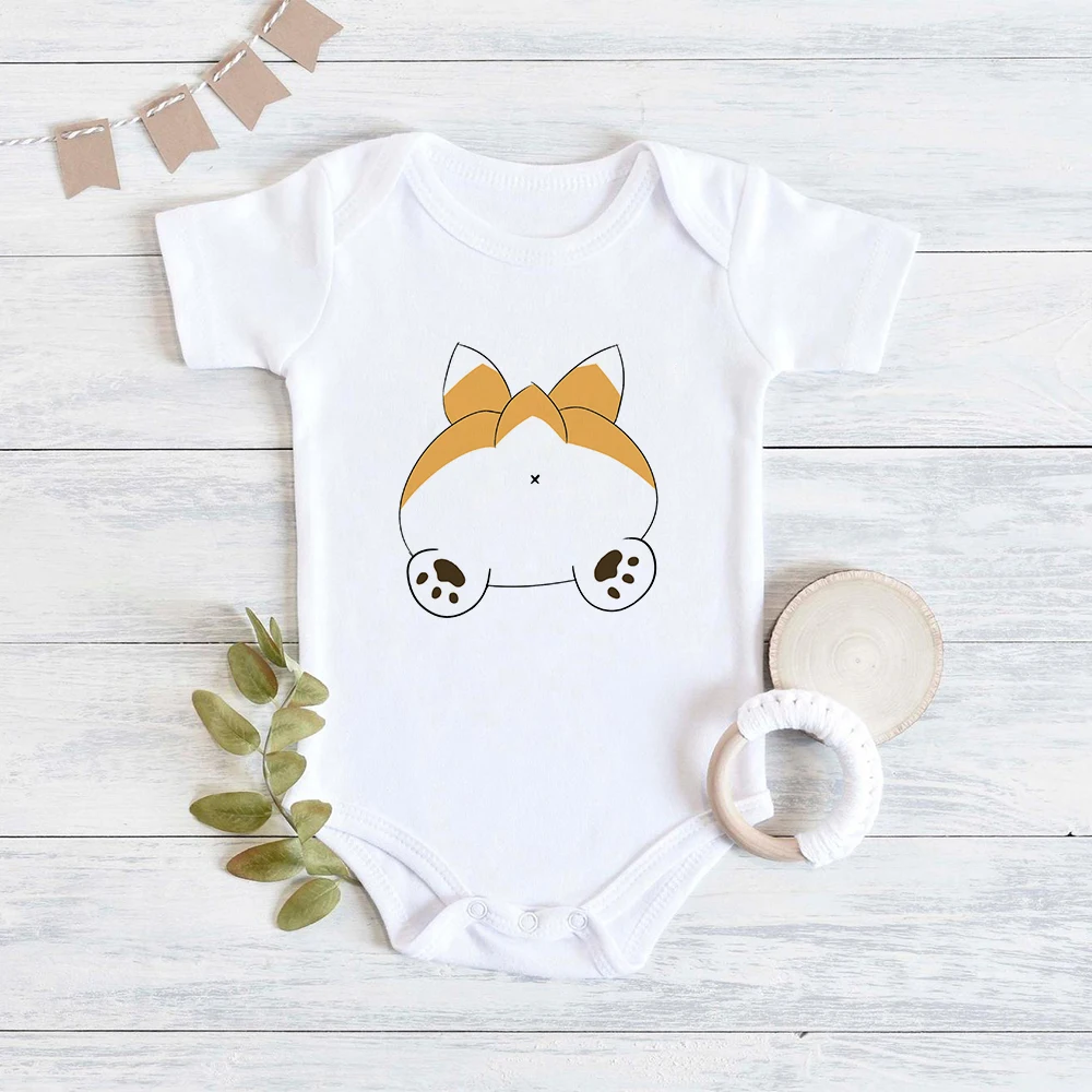 Funny Animal Cartoon Onesie Losse Ademende Zomer Baby Boy Bodysuit Korte Mouw Peuter Meisje Kleding Romper 0-24 maand