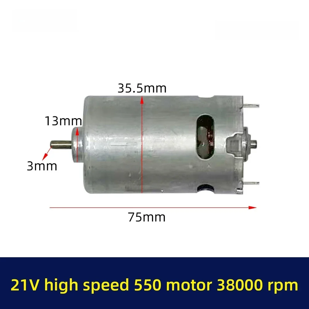 550 Motor 21V 38000 RPM Brushless DC Blower Motor SLiver Color 7.5 X 3.55 X 1.3 Cm For Industrial And Hobby Use