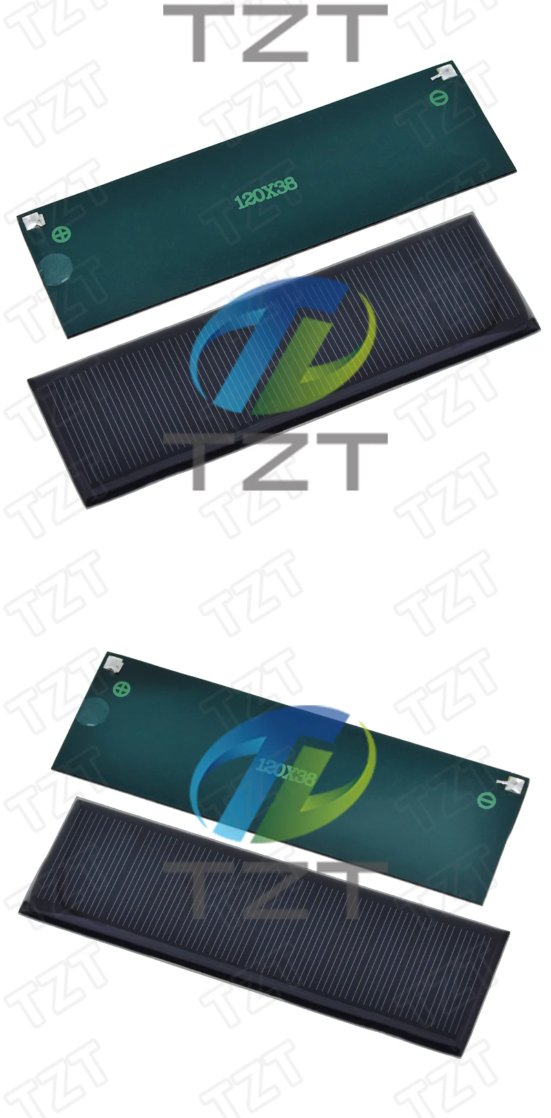 TZT 1/3 Stück 6V 100mA 0,6W Solarpanel Polykristallin 120*38MM Mini Sunpower Solarsystem DIY für Batterie-Handy-Ladegerät – Detail 8