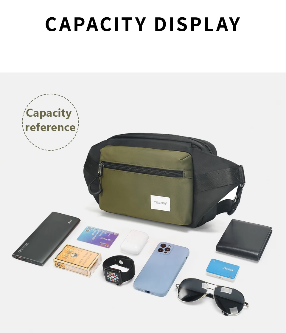 Tigernu Brusttaschen für Männer 7,9 Zoll IPad Tasche leichte Umhängetasche wasserdichte Umhängetasche männliche Mini-Taschen Sling Bag Handtasche – Detail 7