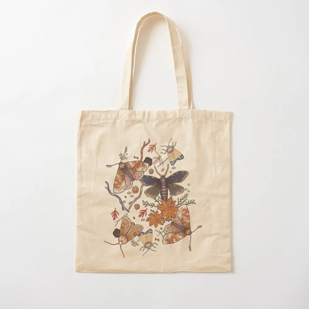 Moths in the forest Tote Bag shopping bags foldable Gift bag women bag shopper woman Canvas Tote