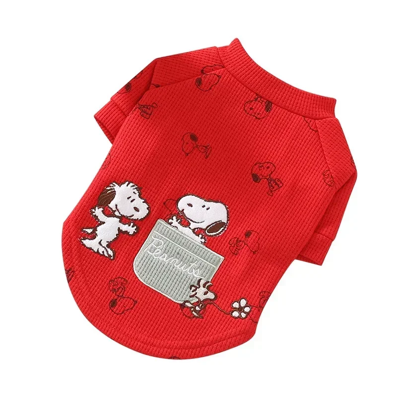 

New Cute Pet Plus Fleece Dog Two-legged Sweater Pet Clothes Dog Clothes coat Snoopy Autumn and Winter Warm Pet Dog Jacket