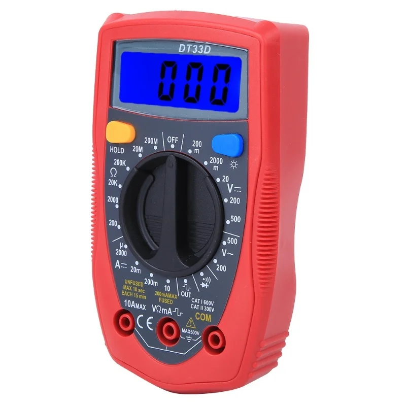 DT33D Mini Digital Multimeter Voltmeter Portable Universal Meter 130 X 73.5 X 35mm