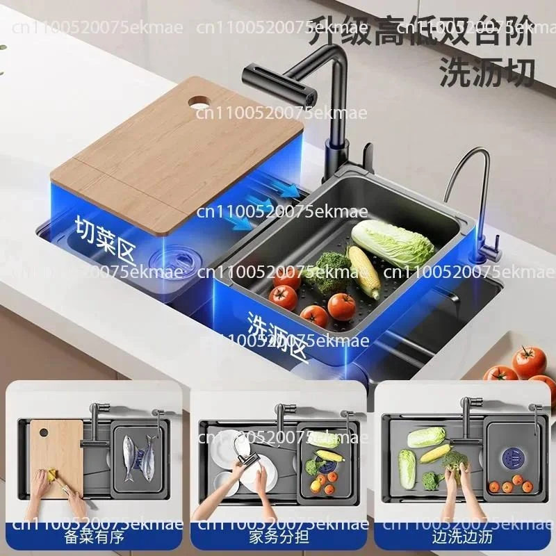 Sink Large single slot Hammer pattern Thickened stainless steel Household kitchen Vegetable basin Under the counter