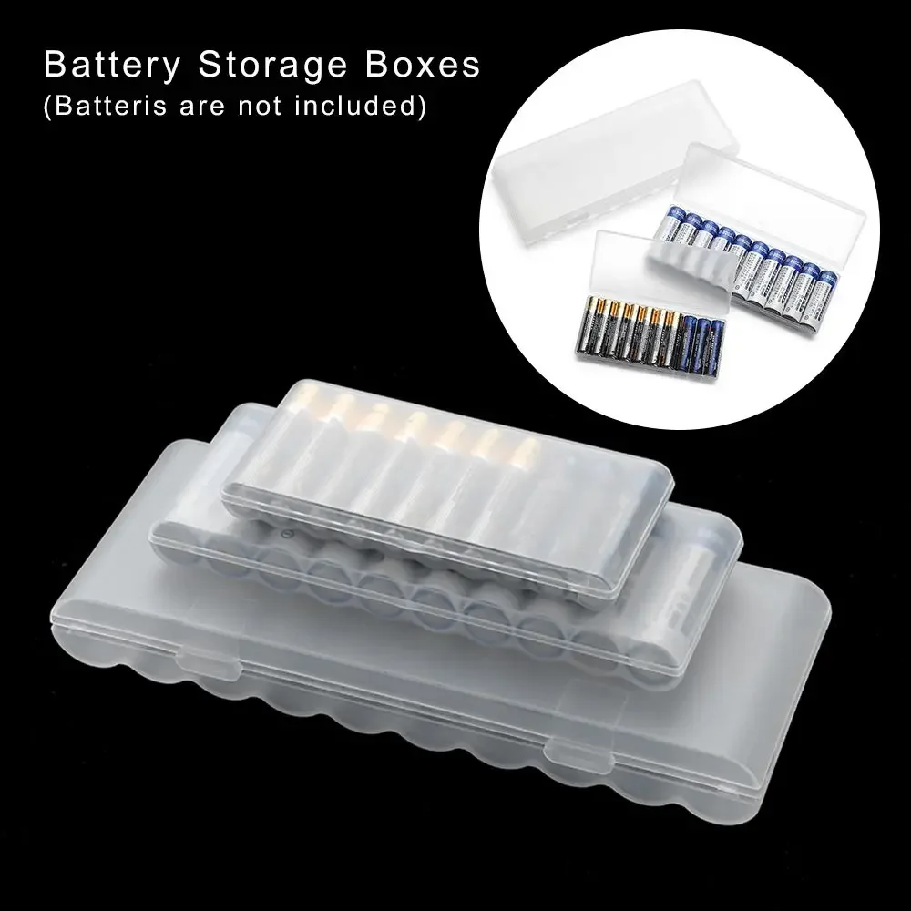 4/10 Slots Transparent Plastic Battery Storage Box Hard Container Holder Case For AAA/AA/18650 Battery Organizer Accessories