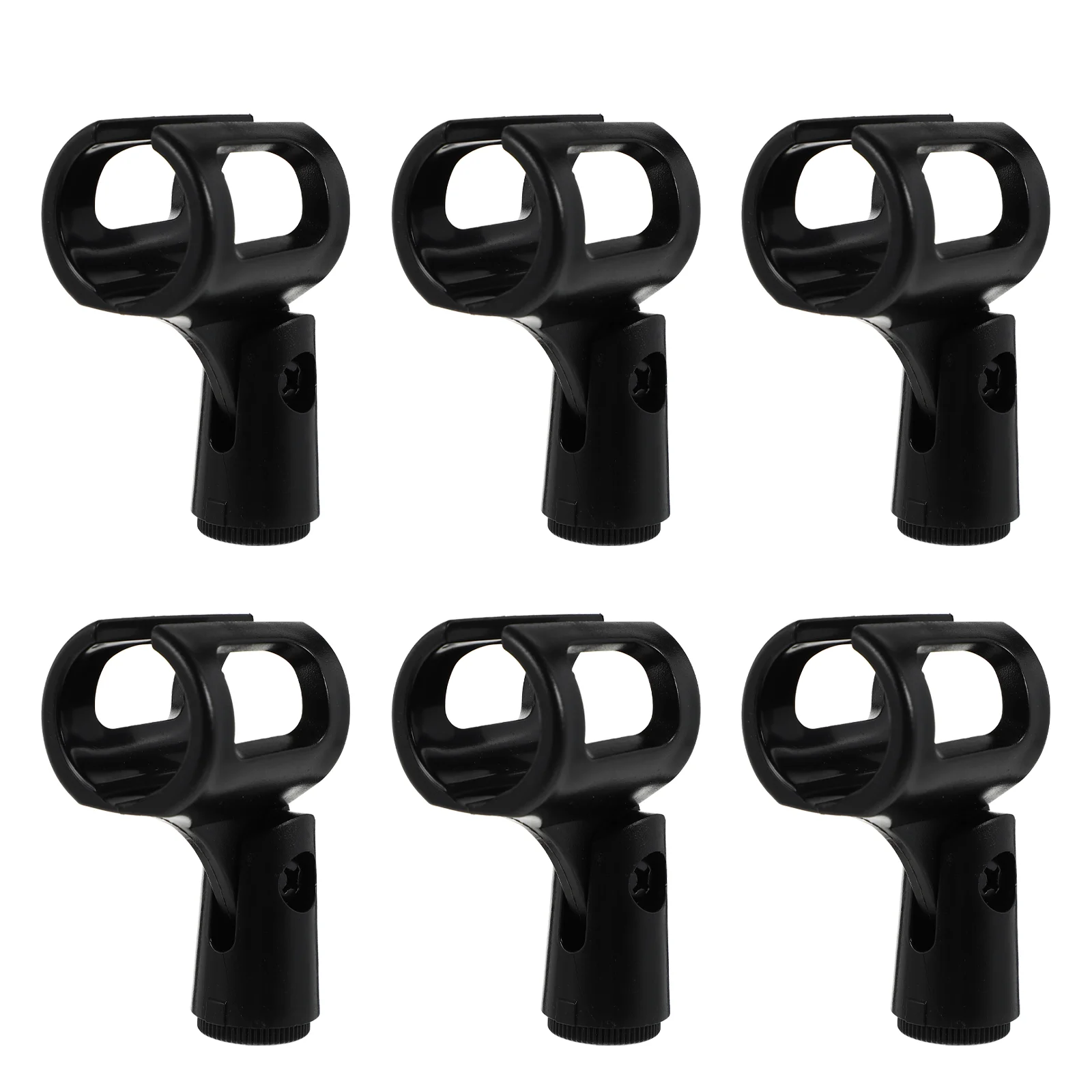 6 Pcs Microphone Clip H-shaped Lifter Clips Portable Holder Stand Support Mount Thread