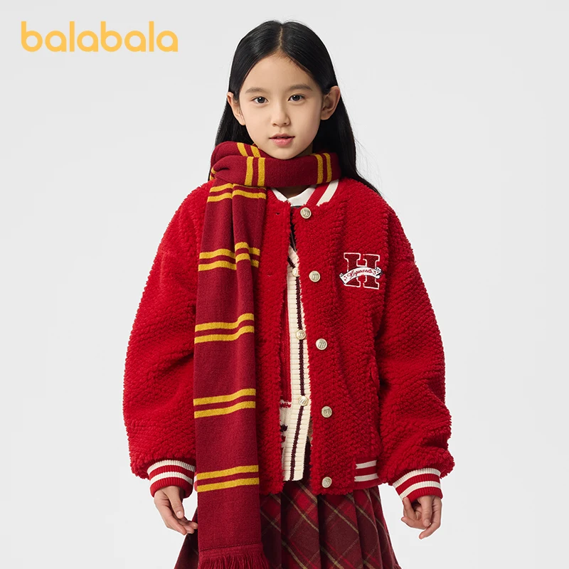 Balabala Harry Potter IP Children's Clothing Girls' Outerwear Kids' 2025 Spring Baseball Jackets