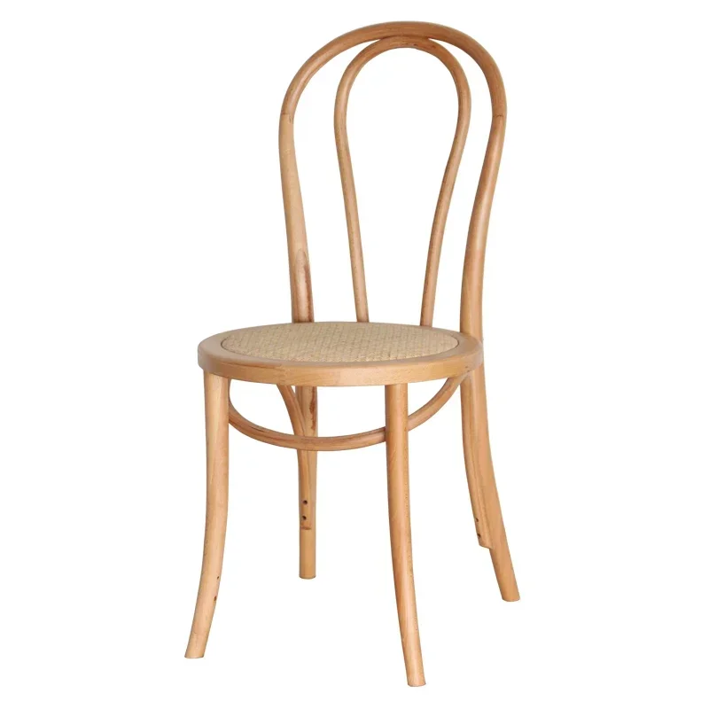 2026 Foshan factory supply Nordic solid wood coffee chair round back rchair dining chair for hotel