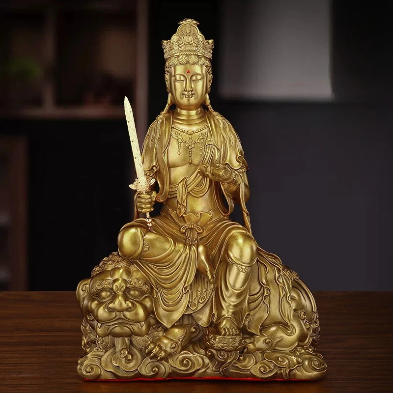 PYH directly from the manufacturer Pure brass is dedicated to statue Puxian Buddha statue home desktop ornament